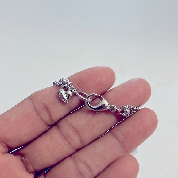 Carolee Faux Silver Pearl & Crystal Necklace - Picture 4 of 9